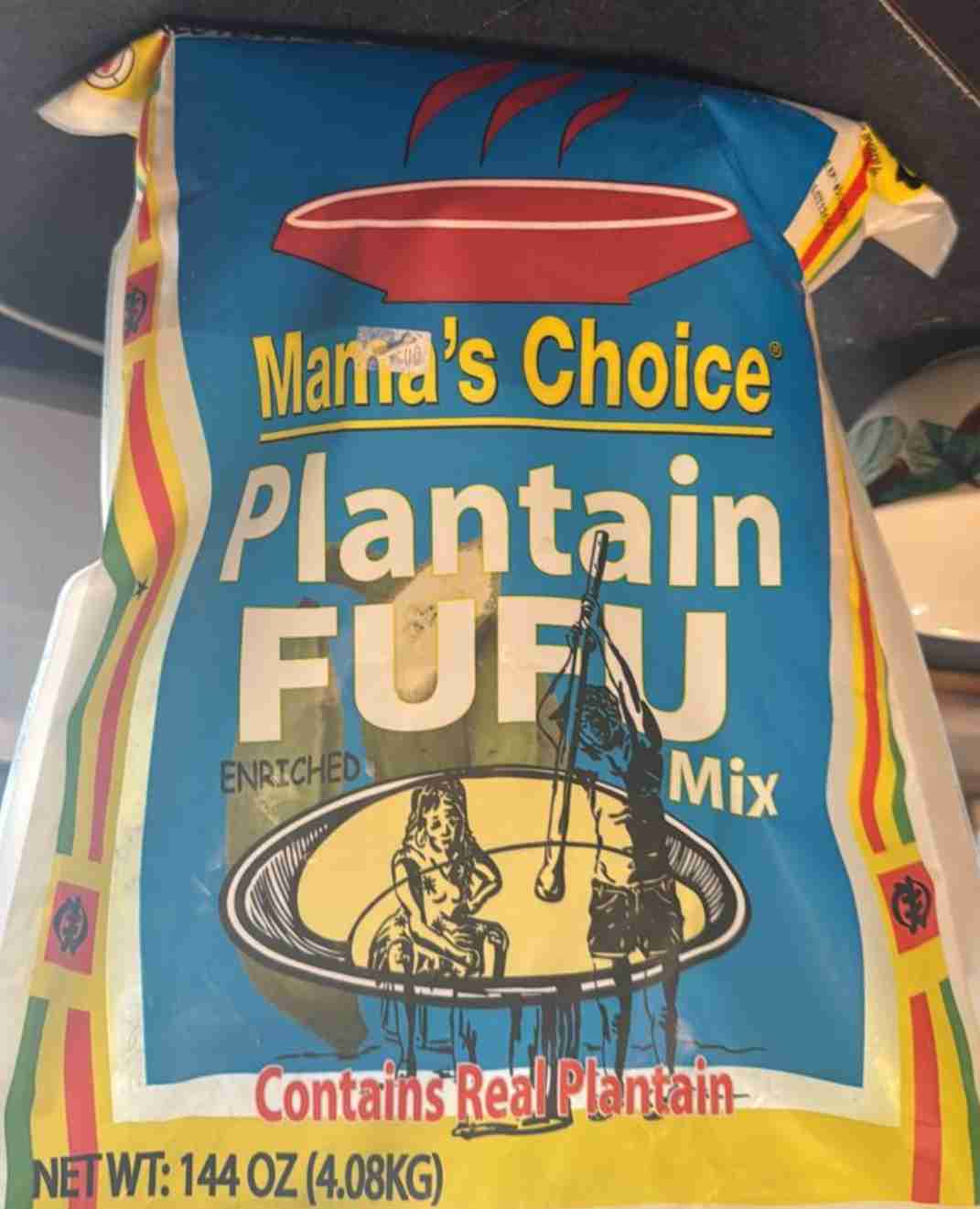 A photo of Mama's Choice Plantain Fufu package